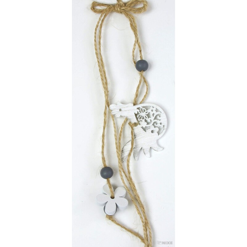 ZÁVĚS KOHOUT 13x45cm*BÍLÁ