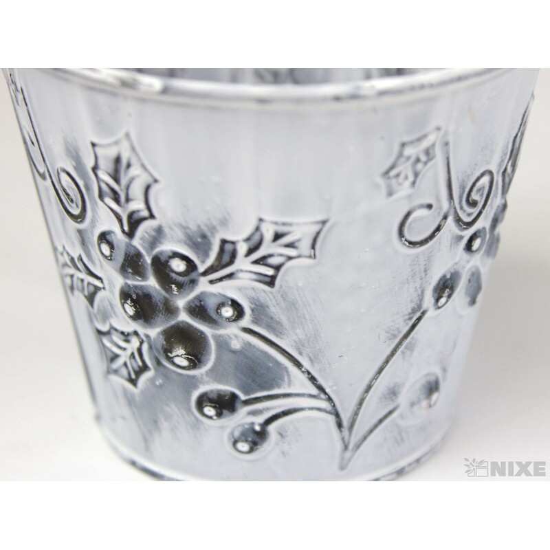 PLECHOVÝ KBELÍK 10x11cm*BÍLÁ