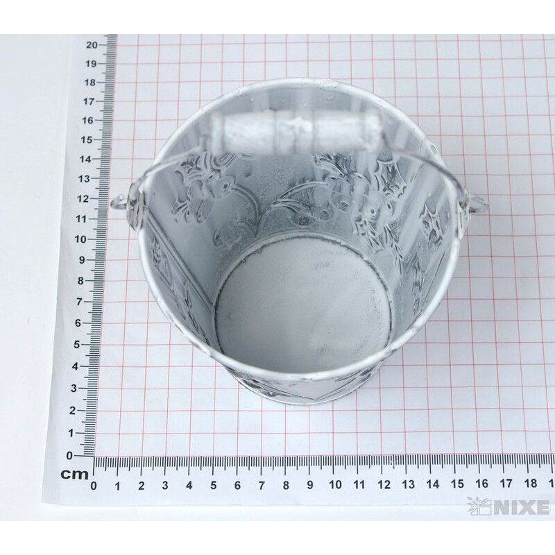 PLECHOVÝ KBELÍK 10x11cm*BÍLÁ