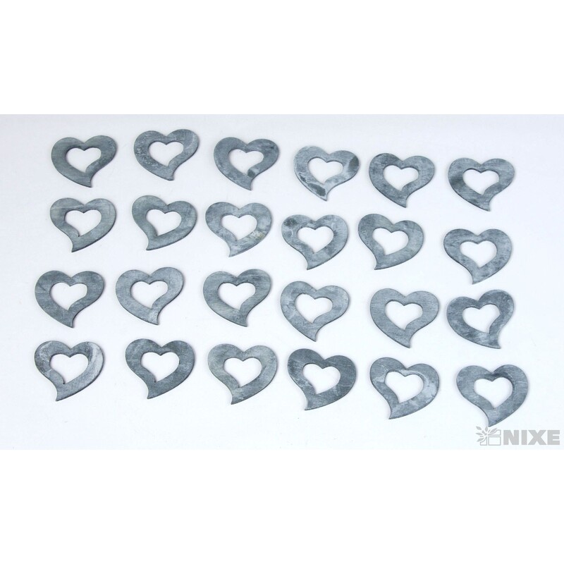 SRDCE DŘEVO 3cm 24ks*MIX BAREV