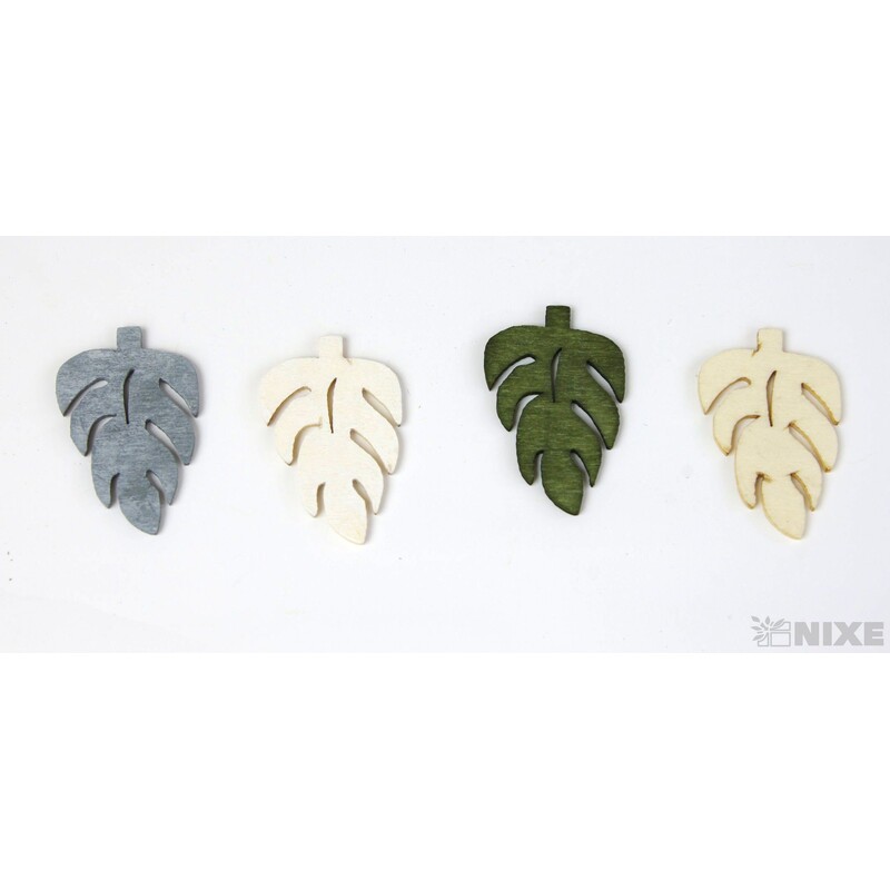 LIST DŘEVO 4cm 24ks*MIX BAREV