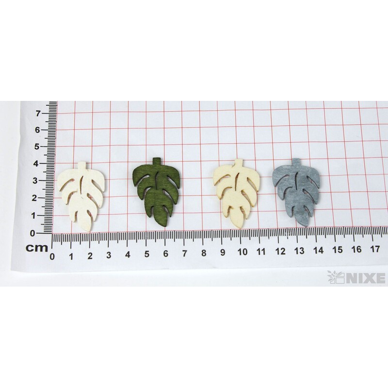 LIST DŘEVO 4cm 24ks*MIX BAREV