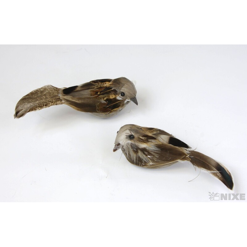 PTÁČEK KLIPS 8cm 8ks*PŘÍRODNÍ