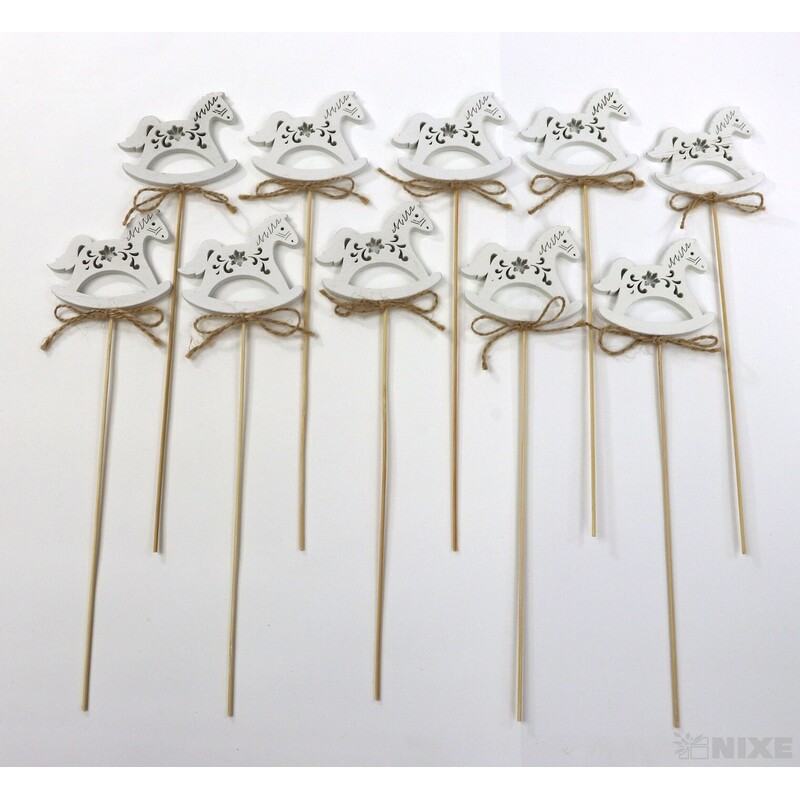 ZÁPICH KONÍK 7x26x6cm 10ks*BÍLÁ