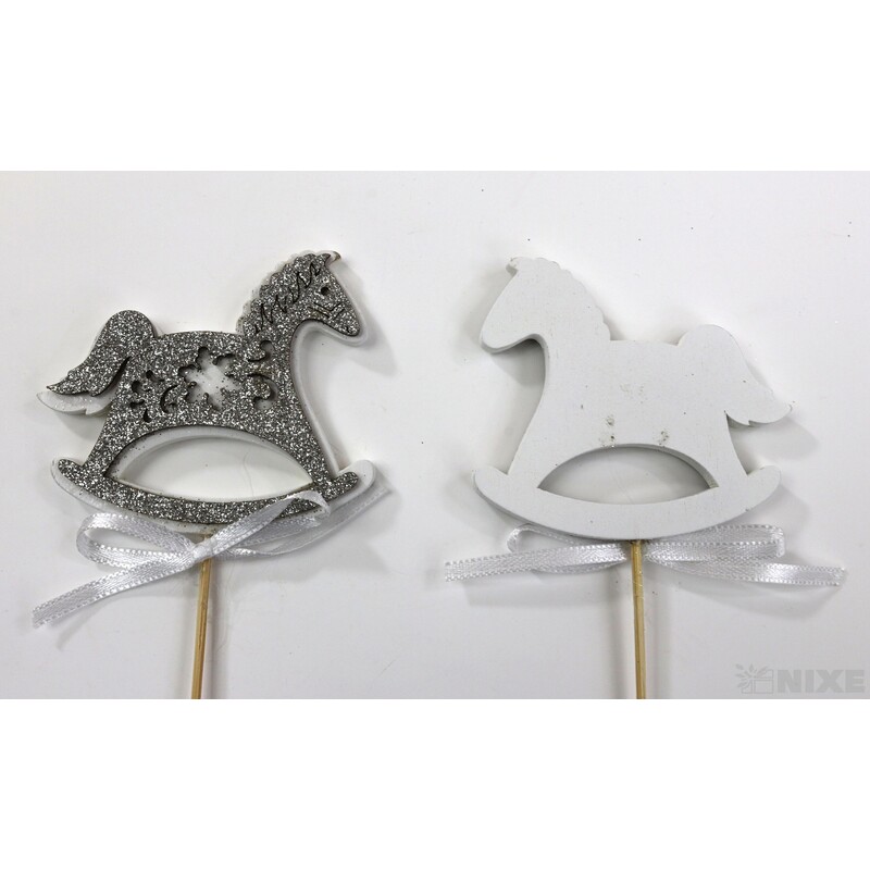 ZÁPICH KONÍK 7x26x6cm 6ks*STŘÍBRNÁ