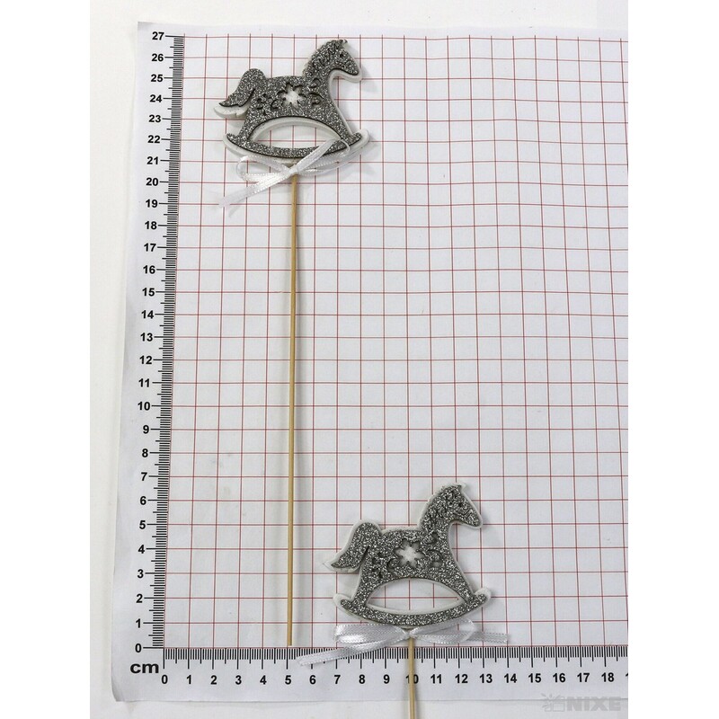 ZÁPICH KONÍK 7x26x6cm 6ks*STŘÍBRNÁ