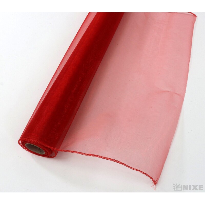 ORGANZA 39cmx8m*ČERVENÁ