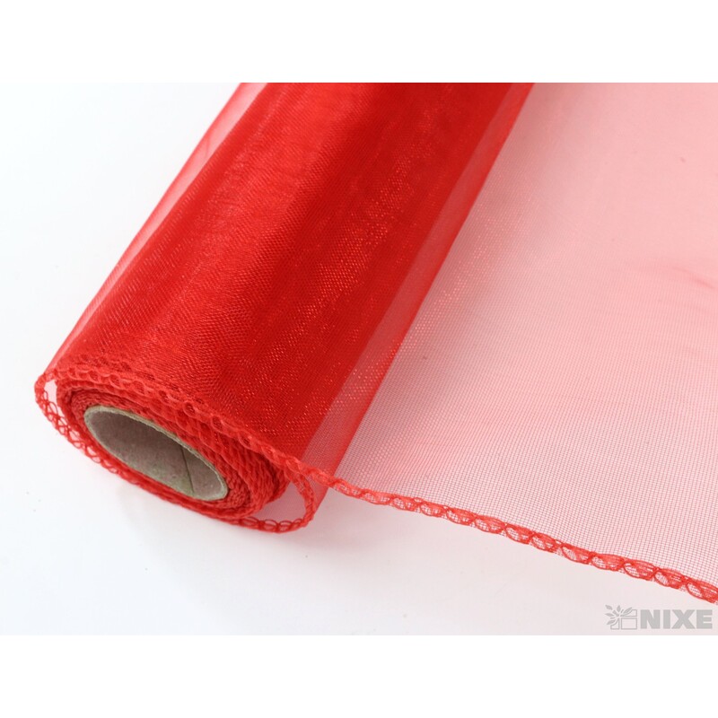 ORGANZA 39cmx8m*ČERVENÁ