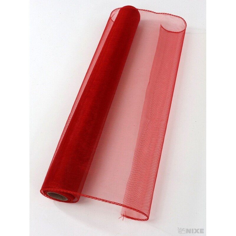 ORGANZA 39cmx8m*ČERVENÁ