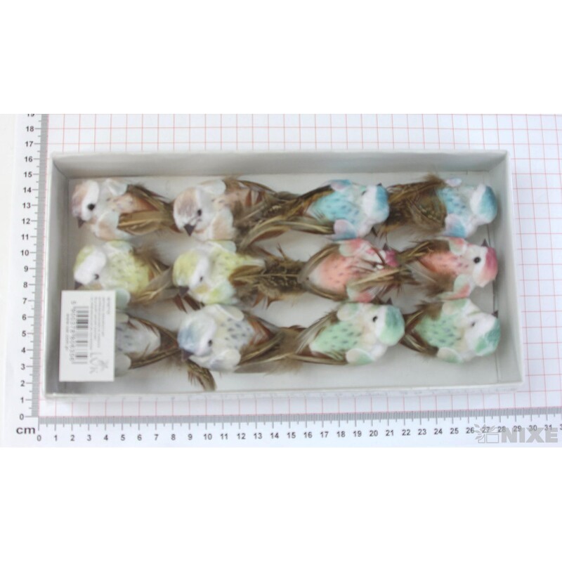 PTÁČEK KLIPS 8cm 12ks*