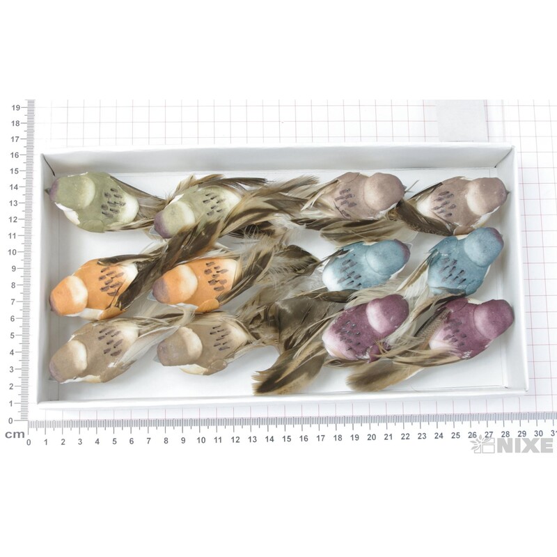 PTÁČEK KLIPS 8cm 12ks*