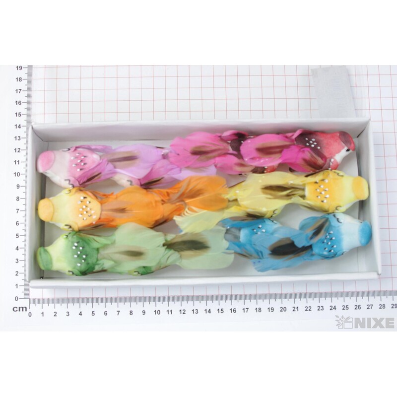 PTÁČEK KLIPS 8cm 12ks*