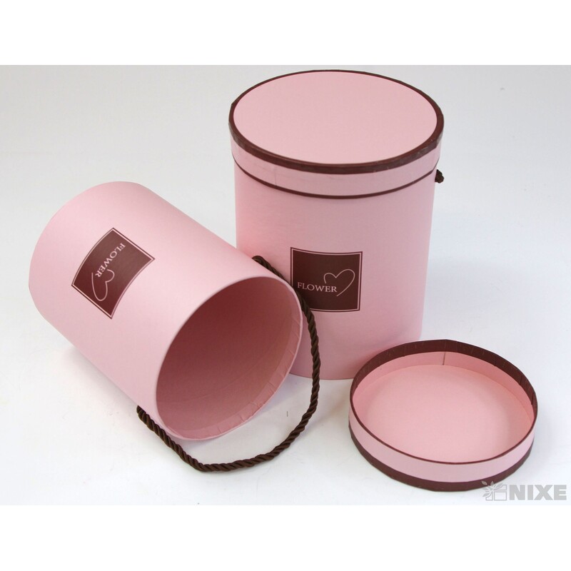 KVĚTINOVÝ BOX pr. 14x18cm 13x16*RŮŽOVÁ