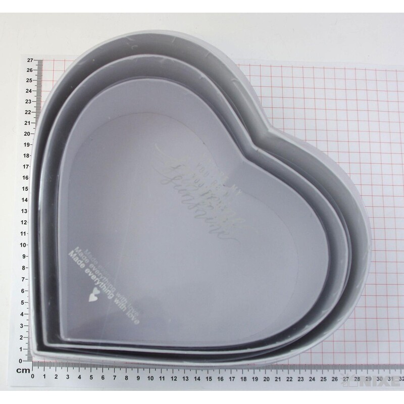 KRABICE SRDCE 3ks 26x11cm 23x10 21x9*BÍLÁ