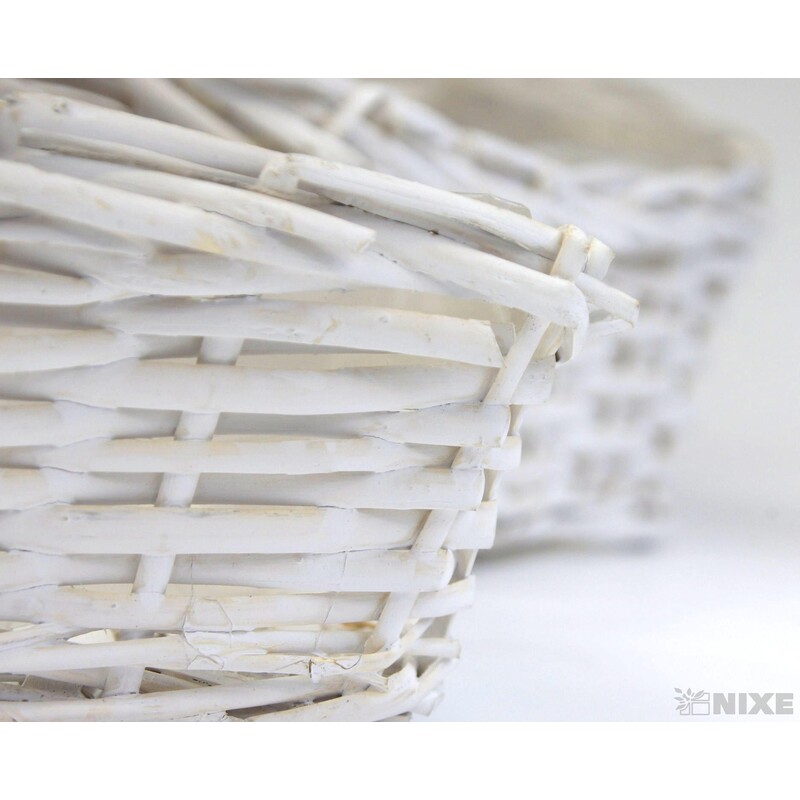 KOŠ 21x28x8cm 17x26x8 07x15x21*BÍLÁ