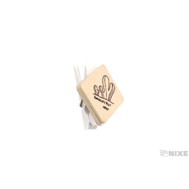 KOLÍČEK KAKTUS 2,5x3,5cm 6ks*PŘÍRODNÍ