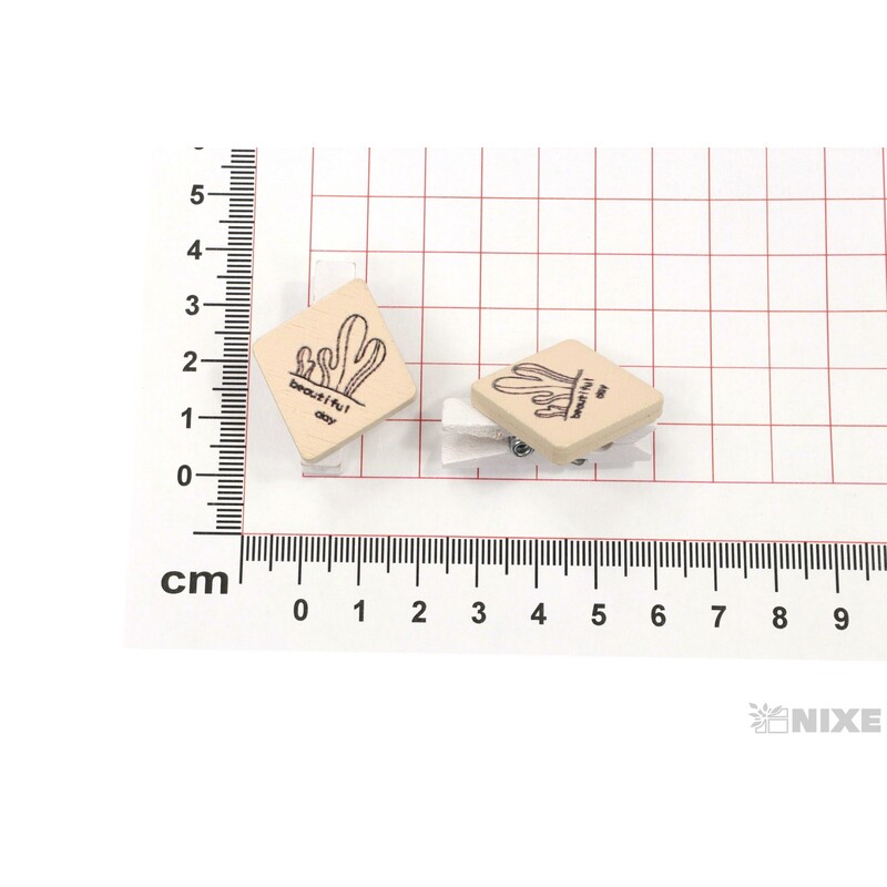 KOLÍČEK KAKTUS 2,5x3,5cm 6ks*PŘÍRODNÍ