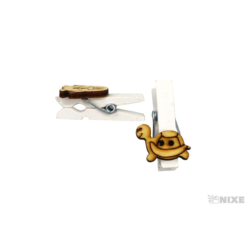 KOLÍČEK ZVÍŘÁTKA 2,5x3,5cm 6ks*PŘÍRODNÍ