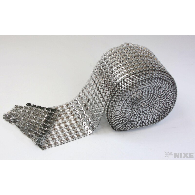 PÁSEK METAL 110mmx10yd*STŘÍBRNÁ