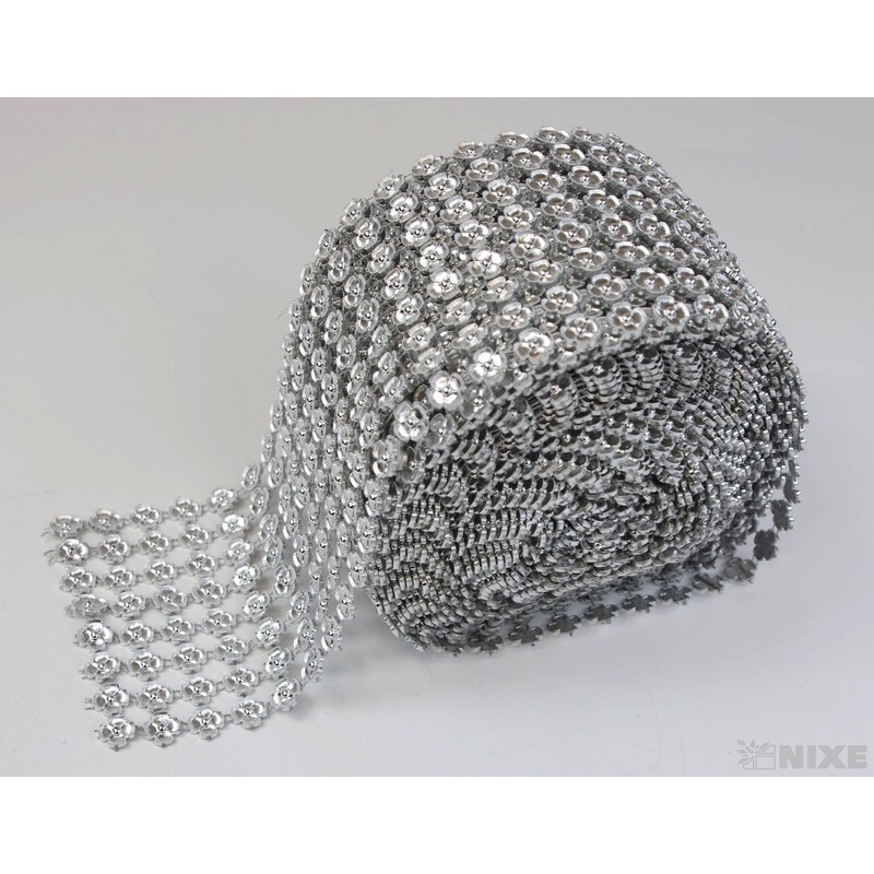 PÁSEK METAL 110mmx10yd*STŘÍBRNÁ