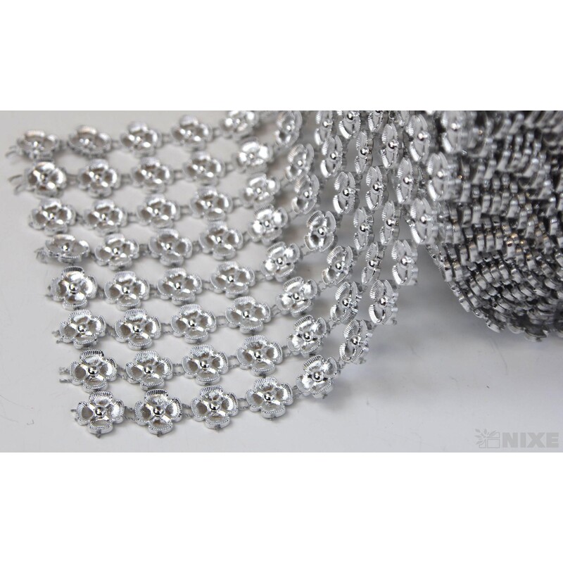 PÁSEK METAL 110mmx10yd*STŘÍBRNÁ