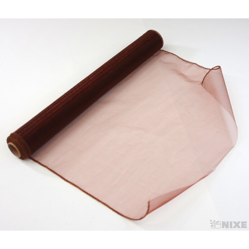 ORGANZA 39cmx8m*HNĚDÁ