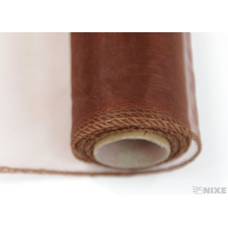 ORGANZA 39cmx8m*HNĚDÁ