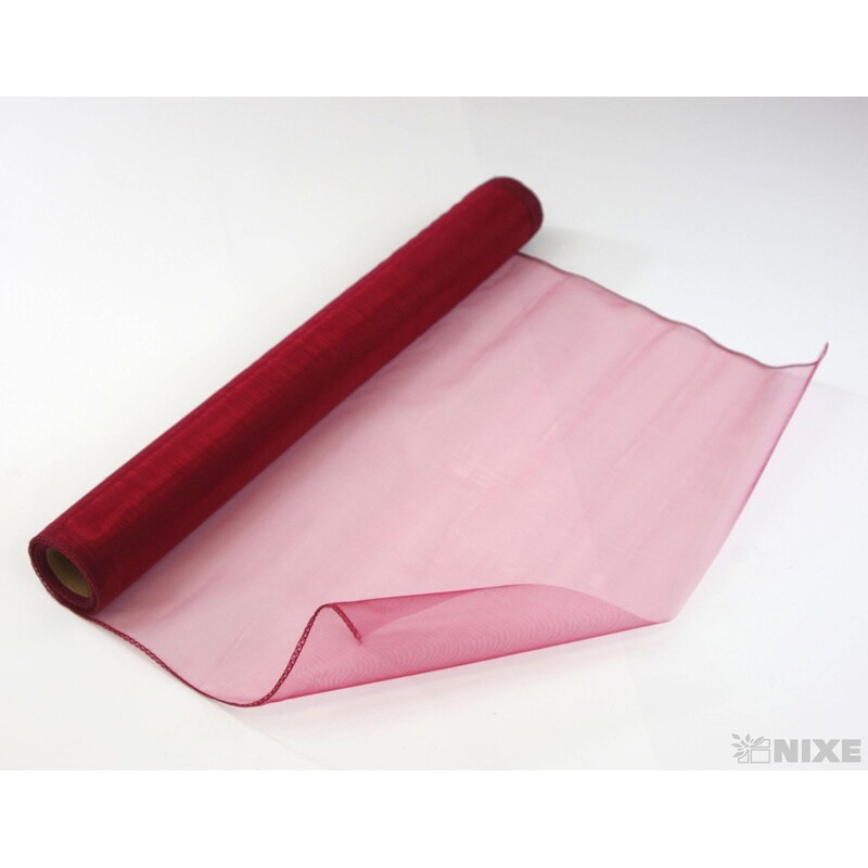 ORGANZA 39cmx8m*ČERVENÁ TM.