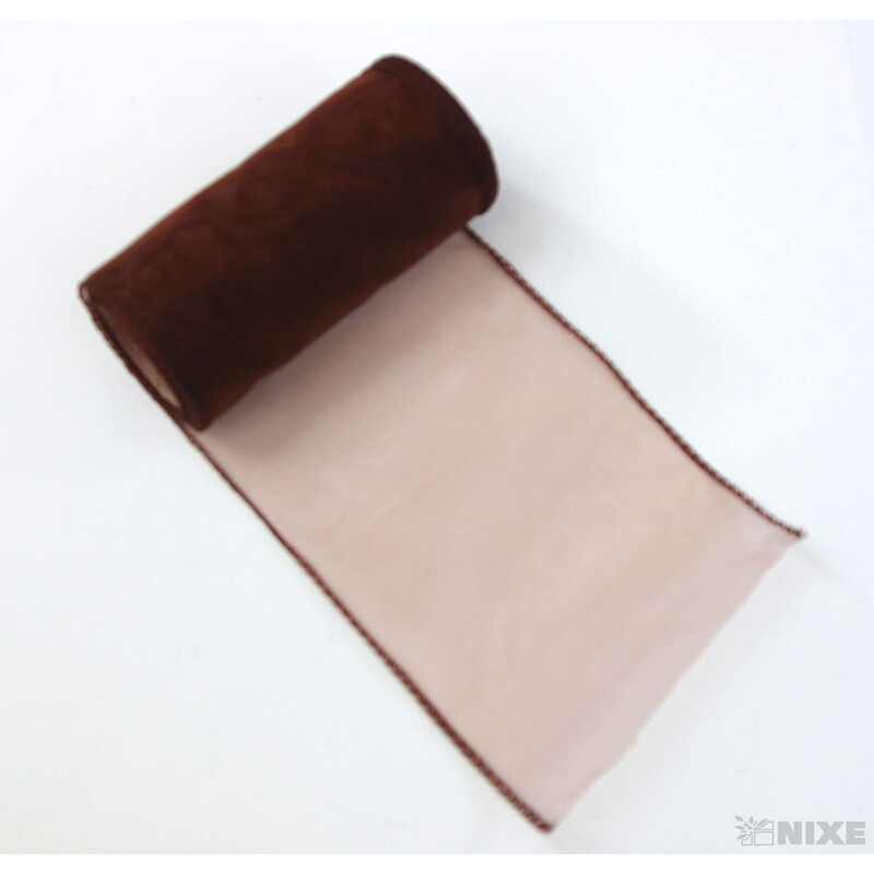 ORGANZA 12cmx8m*HNĚDÁ