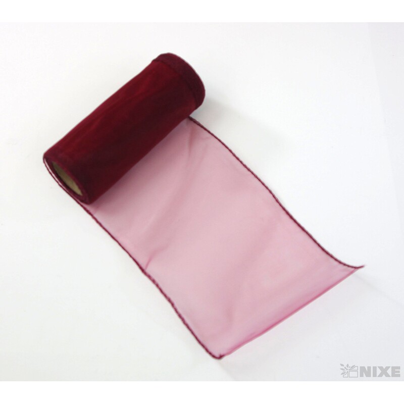 ORGANZA 12cmx8m*BORDOVÁ