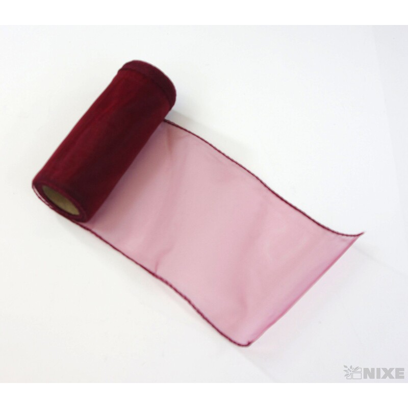 ORGANZA 12cmx8m*BORDOVÁ
