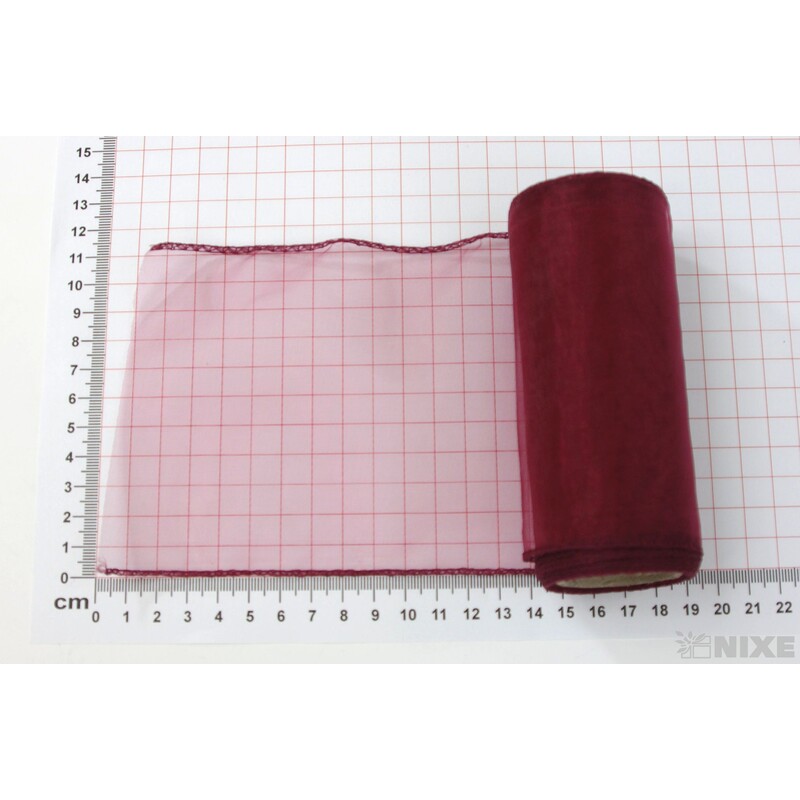 ORGANZA 12cmx8m*BORDOVÁ