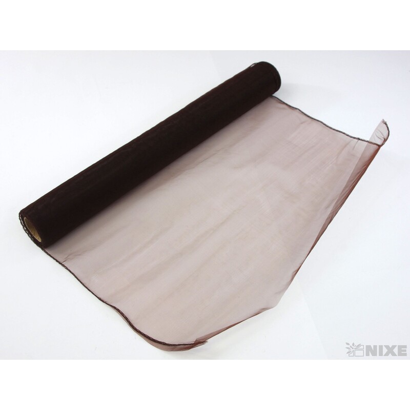 ORGANZA 39cmx8m*HNĚDÁ TM.