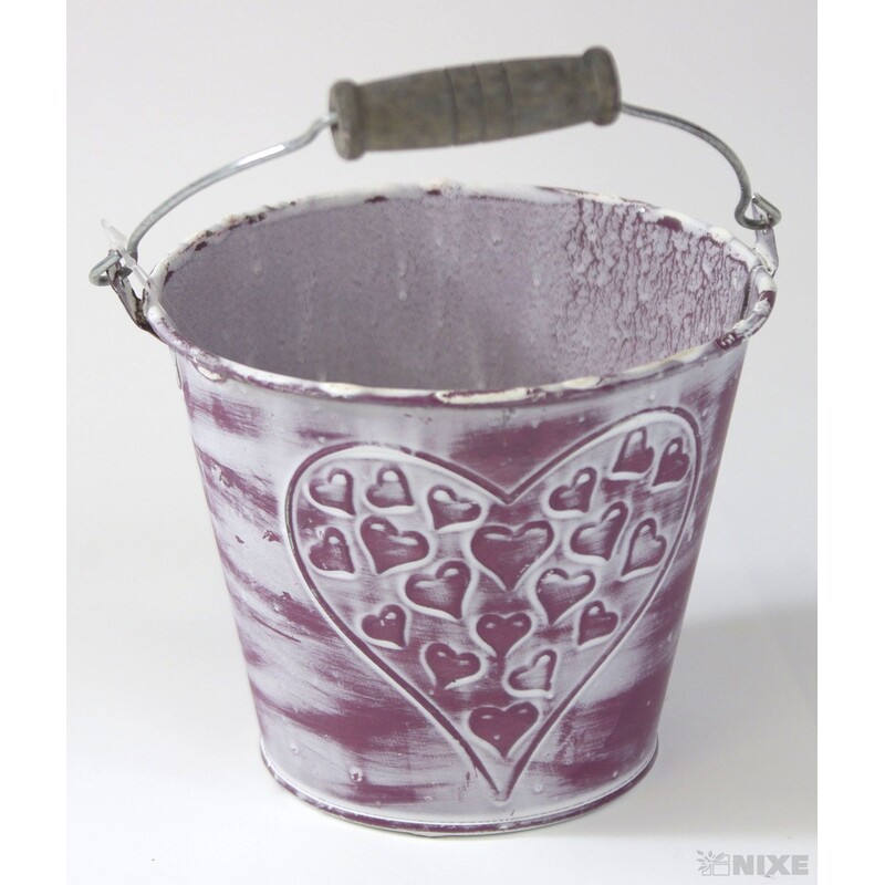 PLECHOVÝ KBELÍK 10x12cm*RŮŽOVÁ