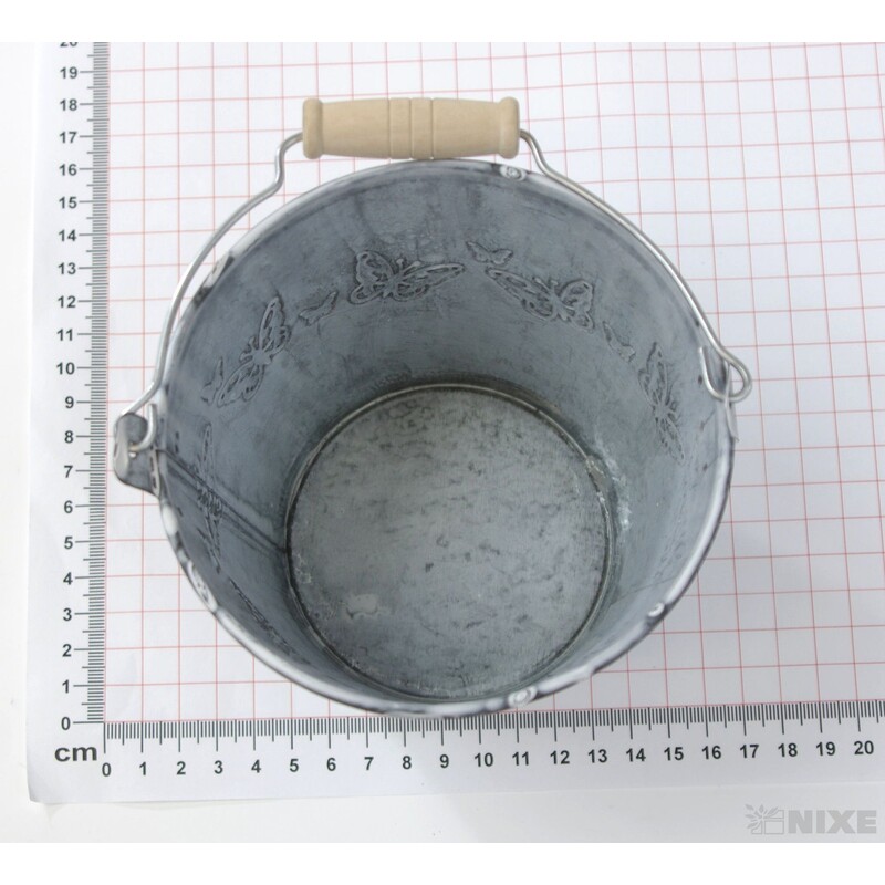 PLECHOVÝ KBELÍK 11x13cm*BÍLÁ