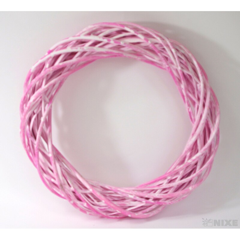 VĚNEC PROUTĚNÝ 40cm*MIX BAREV