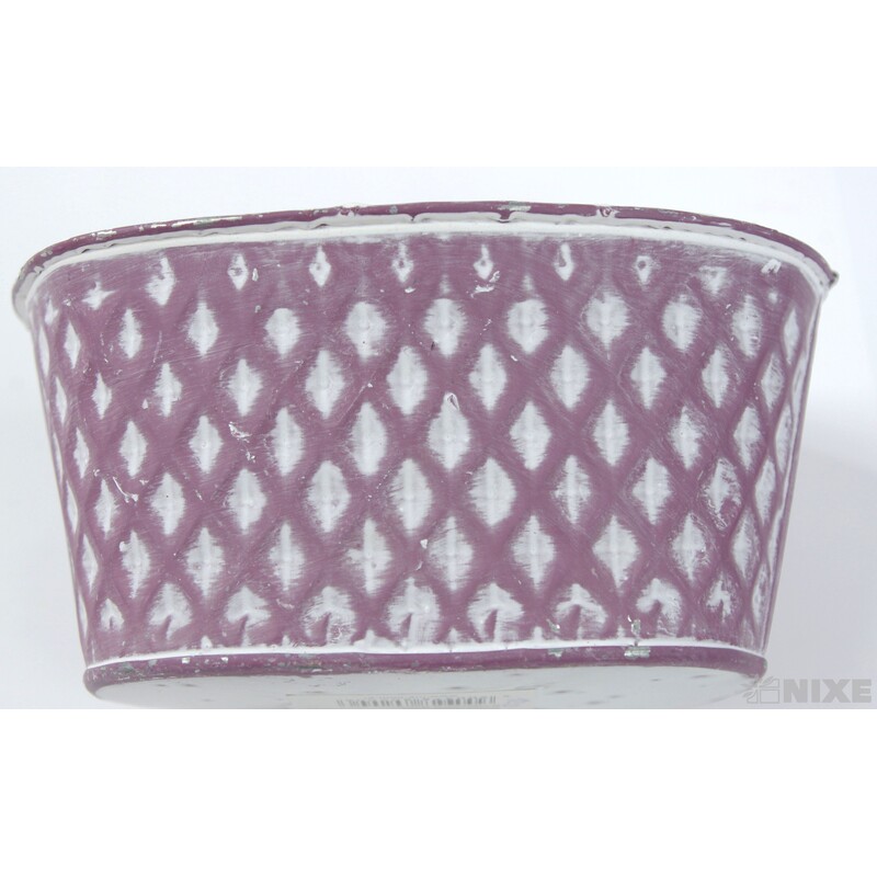 PLECHOVÁ MISKA OVÁL 17x10cm 5x9*RŮŽOVÁ