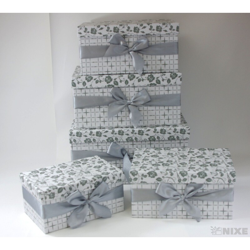 KRABICE 27x17x36cm 24x15x32 21x14x29 18x13x26 15x11x23*ŠEDÁ