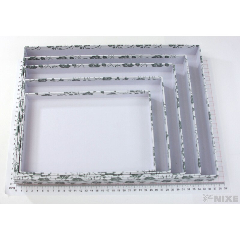 KRABICE 27x17x36cm 24x15x32 21x14x29 18x13x26 15x11x23*ŠEDÁ