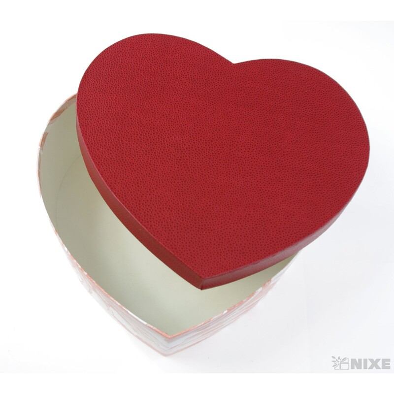 KRABICE SRDCE 5ks 42x18x37cm 38x14x34 35x11x31 32x8x28 29x5x26*ČERVENÁ