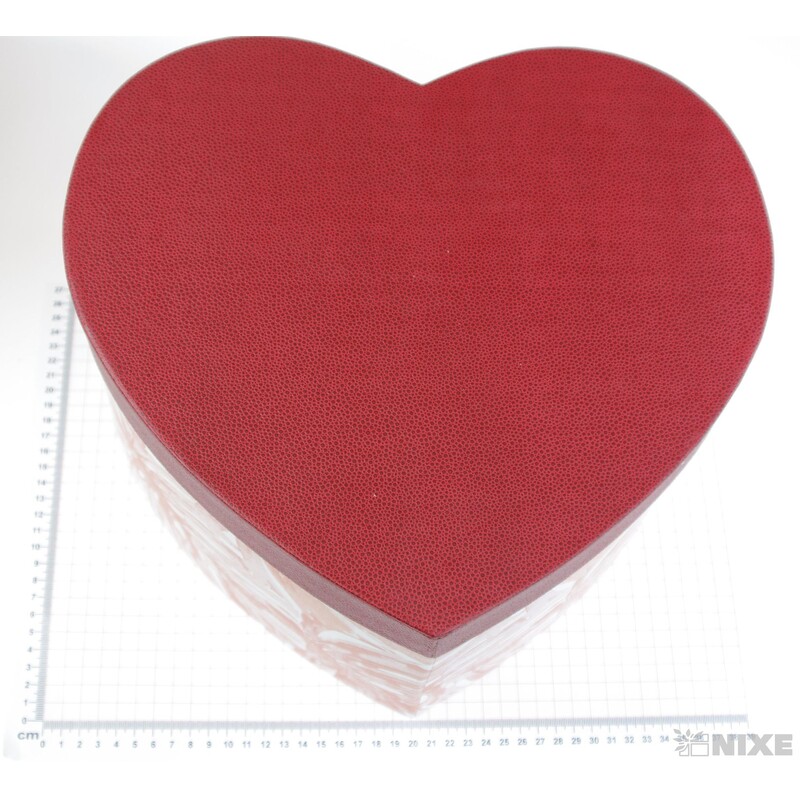 KRABICE SRDCE 5ks 42x18x37cm 38x14x34 35x11x31 32x8x28 29x5x26*ČERVENÁ