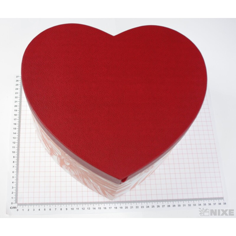 KRABICE SRDCE 5ks 42x18x37cm 38x14x34 35x11x31 32x8x28 29x5x26*ČERVENÁ