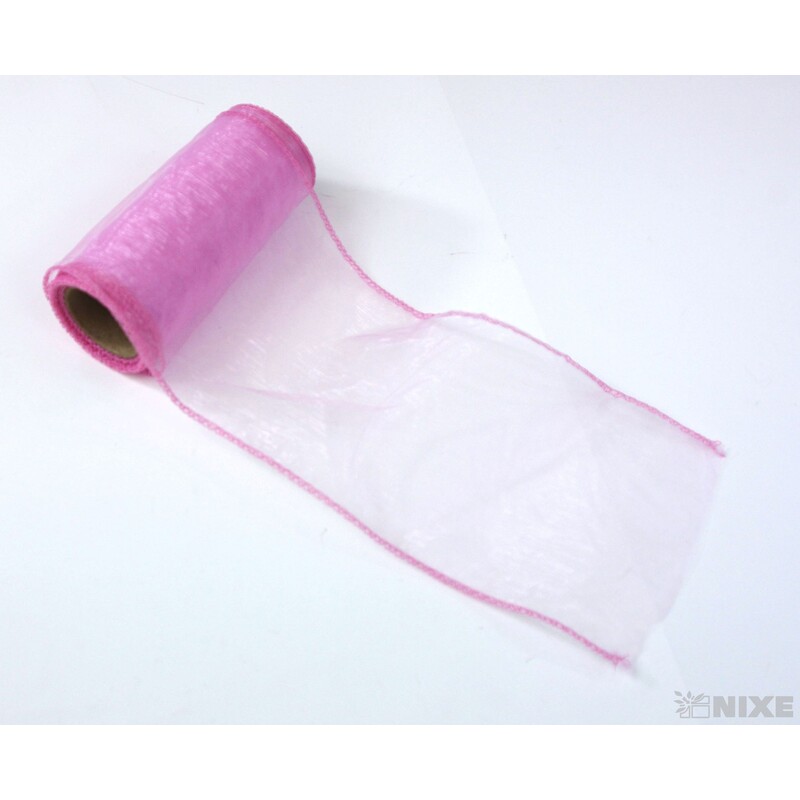 ORGANZA 12cmx8m*RŮŽOVÁ