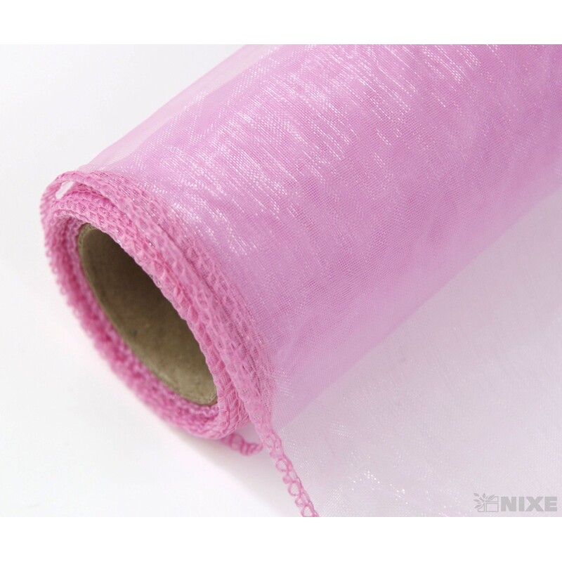 ORGANZA 12cmx8m*RŮŽOVÁ