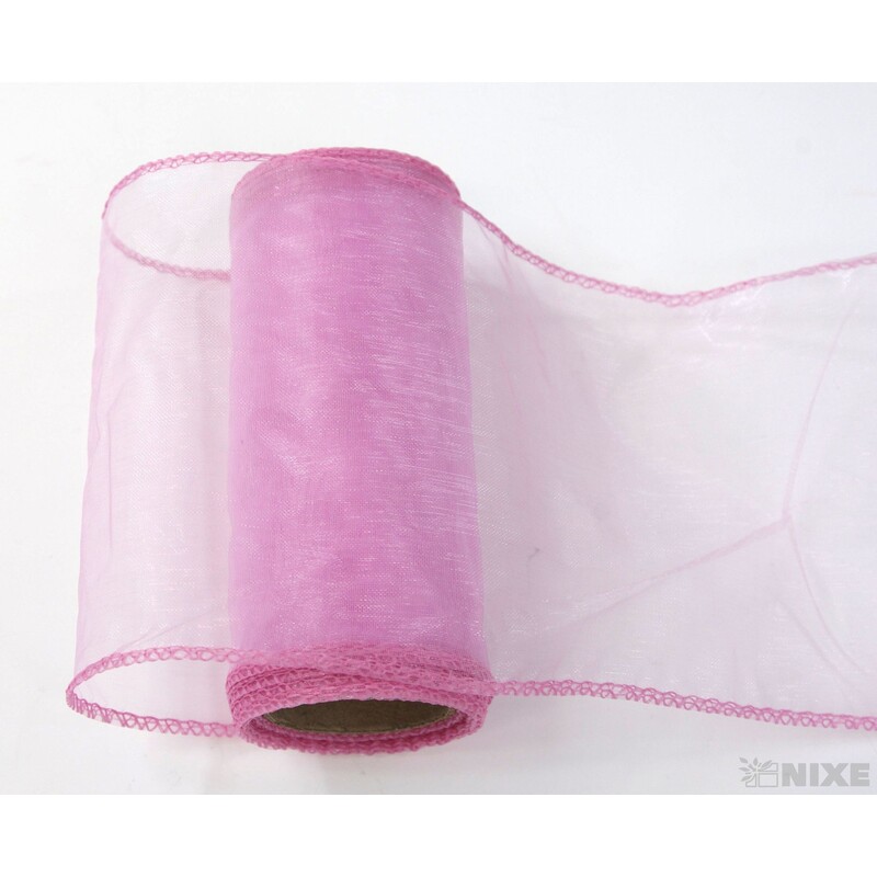 ORGANZA 12cmx8m*RŮŽOVÁ