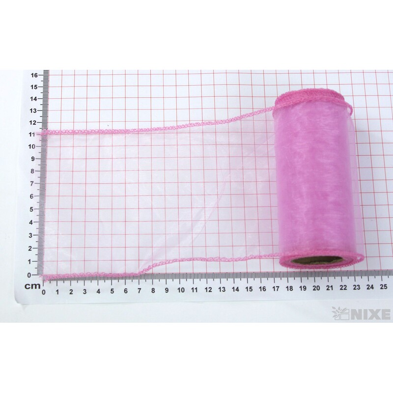 ORGANZA 12cmx8m*RŮŽOVÁ