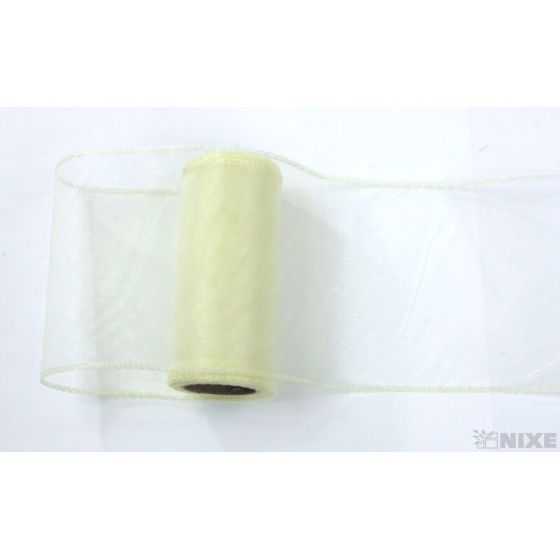 ORGANZA 12cmx8m*KRÉMOVÁ