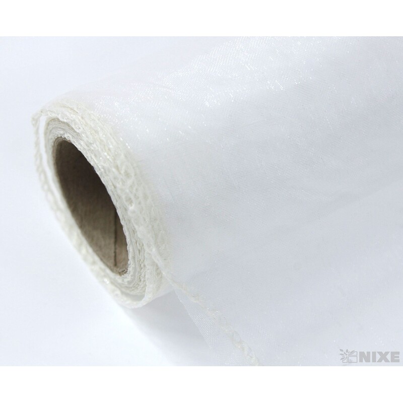 ORGANZA 12cmx8m*SLONOVÁ KOST