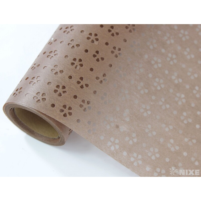 ROLE KVĚT 60cmx5yd*HNĚDÁ