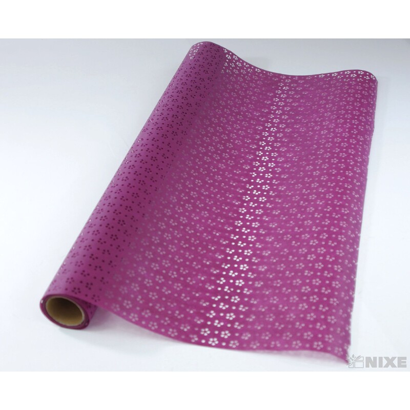 ROLE KVĚT 60cmx5yd*VÍNOVÁ